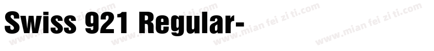 Swiss 921 Regular字体转换